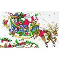 Image of Design Works Crafts Santa's Sleigh Christmas Cross Stitch Kit