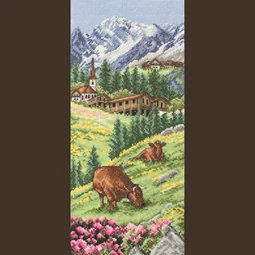 Anchor Swiss Alpine Landscape Cross Stitch Kit