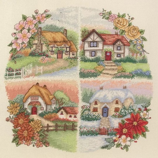Image 1 of Anchor Seasonal Cottages Christmas Cross Stitch Kit