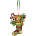 Image of Dimensions Bear Ornament Christmas Cross Stitch Kit