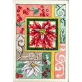 Image of Bobbie G Designs Beautiful Poinsettia Christmas Cross Stitch Kit