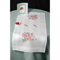 Image of Deco-Line Pink Rose Table Runner Cross Stitch Kit