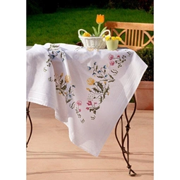 Deco-Line Spring Flower Tablecloth Cross Stitch Kit