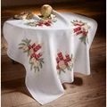 Image of Deco-Line Candle and Baubles Tablecloth Christmas Cross Stitch Kit