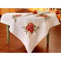 Image of Deco-Line Candle and Poinsettia Tablecloth Embroidery Kit