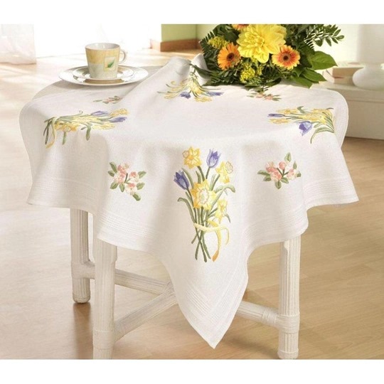 Image 1 of Deco-Line Daffodil Bunch Tablecloth Embroidery Kit