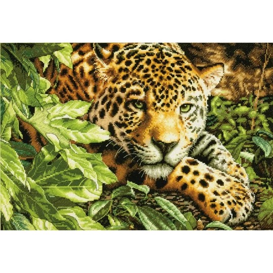 Image 1 of Dimensions Leopard in Repose Cross Stitch Kit
