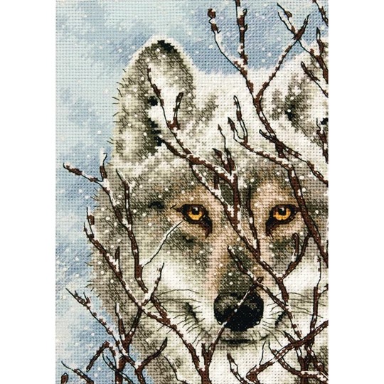 Image 1 of Dimensions Wolf Christmas Cross Stitch Kit