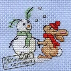 Image 1 of Mouseloft Snowbunny Christmas Cross Stitch Kit