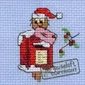 Image of Mouseloft Christmas Post Owl Christmas Card Making Cross Stitch Kit