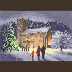 Heritage Christmas Church - Aida Cross Stitch Kit