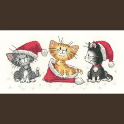 Christmas Kittens - Evenweave