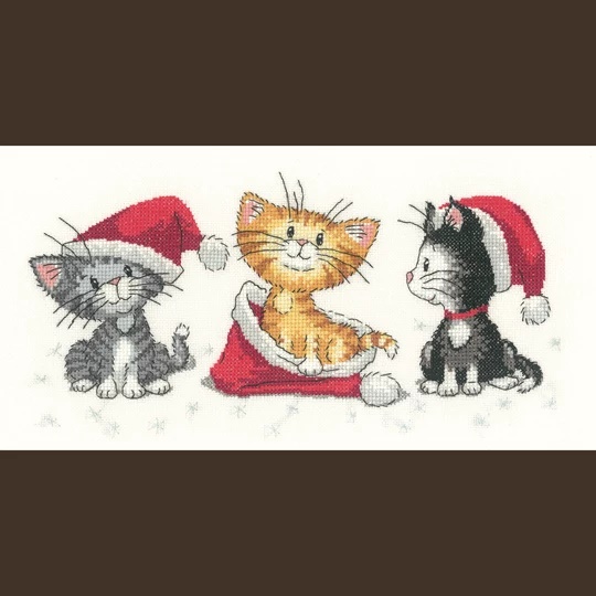 Image 1 of Heritage Christmas Kittens - Aida Cross Stitch