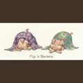 Image of Heritage Pigs in Blankets - Aida Cross Stitch Kit