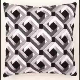 Vervaco Black and White Cushion Long Stitch Kit