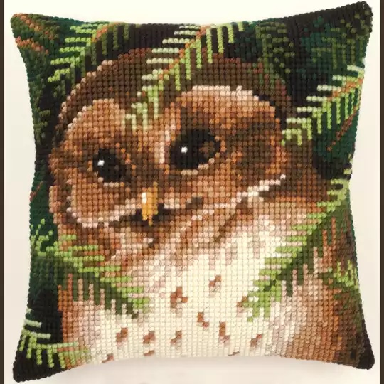Image 1 of Vervaco Baby Owl Cushion Cross Stitch Kit