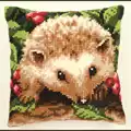 Image of Vervaco Hedgehog Cushion Cross Stitch Kit