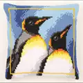 Image of Vervaco King Penguins Cushion Cross Stitch Kit