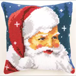 Vervaco Kind Santa Cushion Christmas Cross Stitch Kit