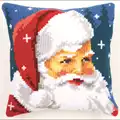 Image of Vervaco Kind Santa Cushion Christmas Cross Stitch Kit