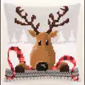 Image of Vervaco Reindeer Cushion Christmas Cross Stitch Kit