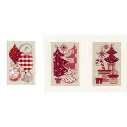 Vervaco Trees and Ornamentss Christmas Card Making Christmas Cross Stitch Kit