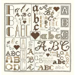 Heather Anne Designs Coffee Alphabet Cross Stitch Kit