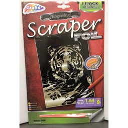 Grafix Gold Scraperfoil - Tiger Craft Kit