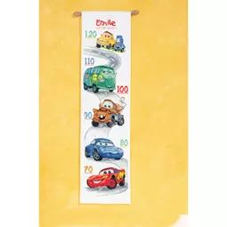 Vervaco Disney Cars Height Chart Cross Stitch Kit