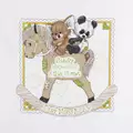 Image of Bucilla Rocking Horse Bears Birth Sampler Cross Stitch Kit