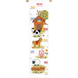 Vervaco At the Farm Height Chart Cross Stitch Kit