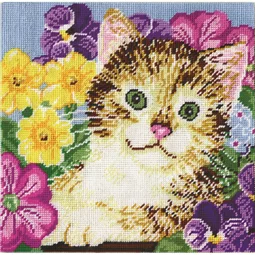 Design Works Crafts Cat in Flowers Tapestry Kit