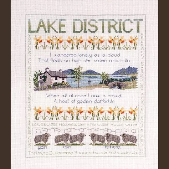 Image 1 of Derwentwater Designs Lake District Cross Stitch Kit
