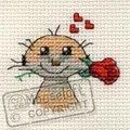 Image of Mouseloft Meerkat with Rose Cross Stitch Kit