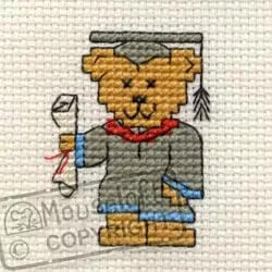 Mouseloft Graduation Teddy Cross Stitch Kit