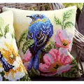 Image of Vervaco Bird and Rose Cushion Cross Stitch Kit