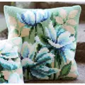 Image of Vervaco Japanese Anemone Cushion Cross Stitch Kit