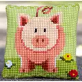 Image of Vervaco Little Piggy Cushion Cross Stitch Kit