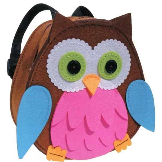 Image 1 of Kleiber Pink/Blue Owl Backpack Craft Kit