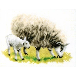 Pako Lamb and Ewe Cross Stitch Kit