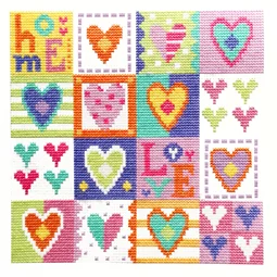 Stitching Shed Love Hearts Cross Stitch Kit
