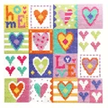 Image of Stitching Shed Love Hearts Cross Stitch Kit