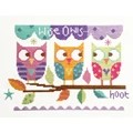 Image of Stitching Shed Three Owls Cross Stitch Kit