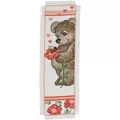 Image of Permin Teddy and Flower Bookmark Cross Stitch Kit