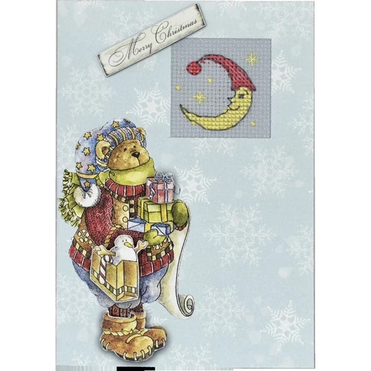 Image 1 of Luca-S Merry Christmas Card Cross Stitch Kit