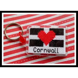Emma Louise Art Stitch Love Cornwall Keyring Cross Stitch Kit