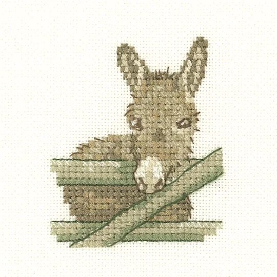 Image 1 of Heritage Donkey - Aida Cross Stitch Kit