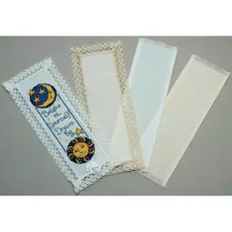 Charles Craft Fabrics Lace Edged White Bookmark Fabric