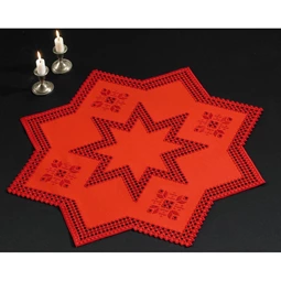 Permin Red Star Table Centre Embroidery Kit