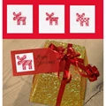Image of Permin Reindeer Gift Tags - Set 6 Christmas Cross Stitch Kit